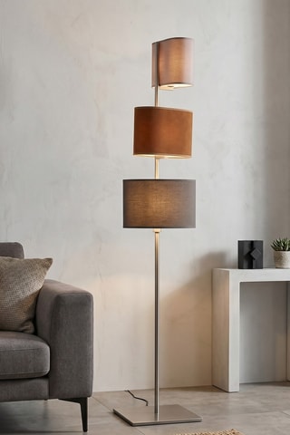 Lampadaire - Argenté - 3 x 40 W