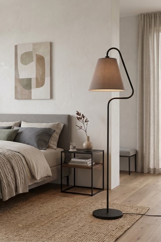 Lampadaire - Noir et beige - 40 W