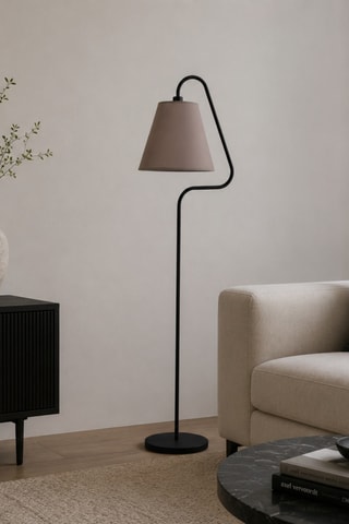 Lampadaire - Noir et beige - 40 W