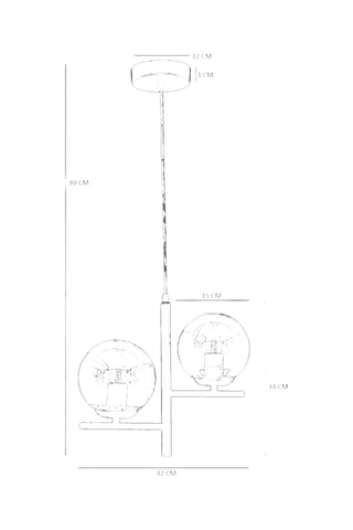 Suspension - Doré - 2 x 40 W