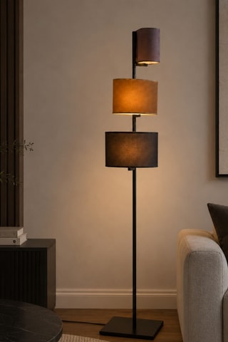 Lampadaire - Noir - 3 x 40 W