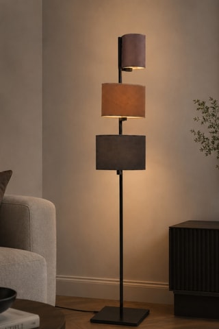 Lampadaire - Noir - 3 x 40 W