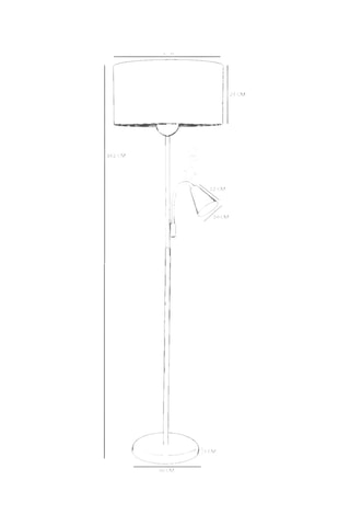 Lampadaire - Vieux rose et doré - 2 x 40 W