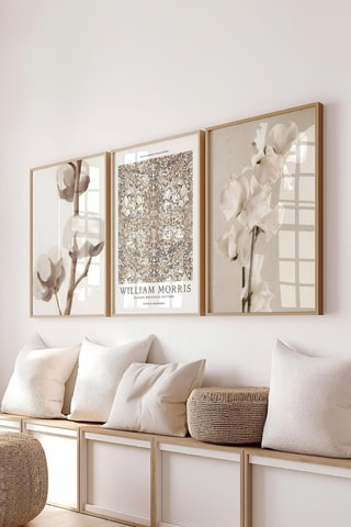 3 tableaux "African Marigold " William Morris - 30 x 40 cm