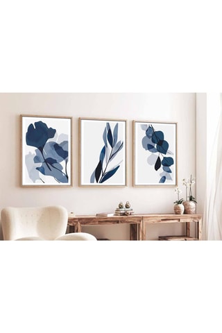 3 peintures décoratives encadrées en MDF Jeanne - 50 x 70 cm