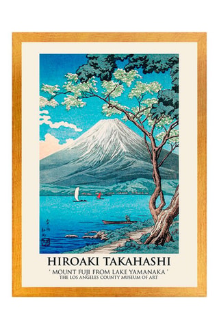 Tableau "Mont Fuji depuis le lac Yamanaka" - Hiroaki Takahashi - 35 x 45 cm - Reproduction