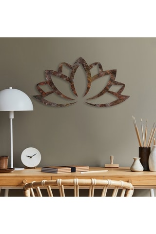 Décoration murale Rusty Lotus - Marron - 60 x 35 cm