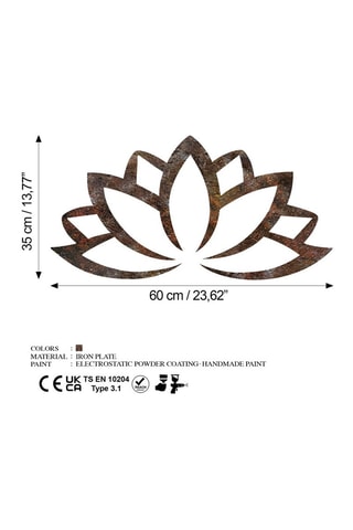 Décoration murale Rusty Lotus - Marron - 60 x 35 cm