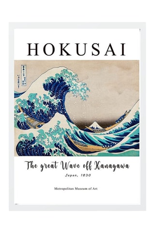 Tableau "La Grande Vague" Hokusai - 55 x 75 cm
