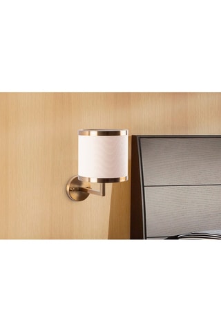 Applique murale Way - Blanc et doré - 40 W