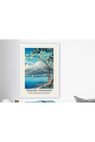 Tableau "Mont Fuji depuis le lac Yamanaka" Hiroaki Takahashi - 55 x 75 cm