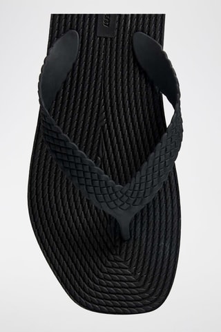 Chinelos de dedo com plataforma - Preto