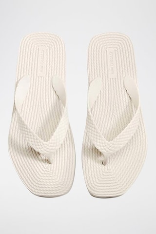 Chinelos de dedo com plataforma - Branco