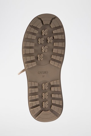 Botins forrados em couro - Bege