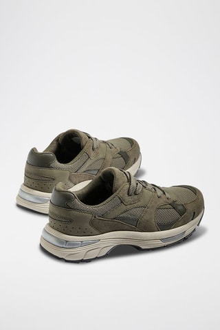 Sapatilhas de running em couro - Caqui