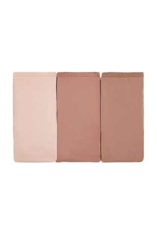 3 tangas - Nude e castanho