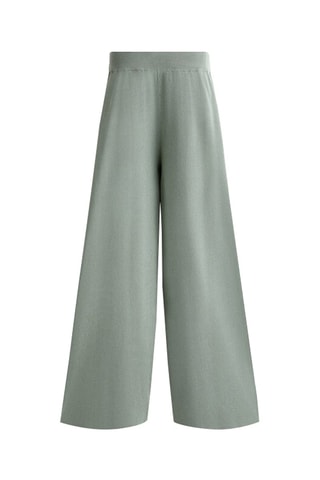 Calças wide legs - Verde-água