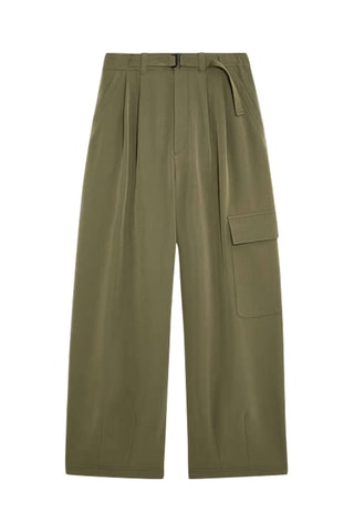 Pantalón wide leg - Kaki