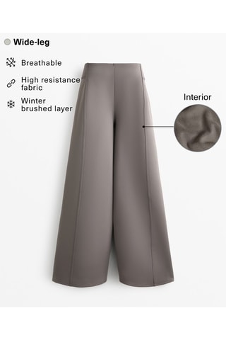 Calças wide legs - Cinzento