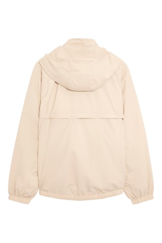 Corta-vento oversize com capuz - Bege