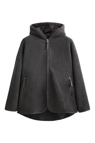 Casaco oversize com capuz - Cinzento-escuro