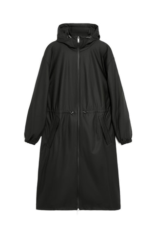 Impermeable con capucha - Negro
