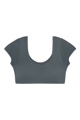 Crop top - Cinzento