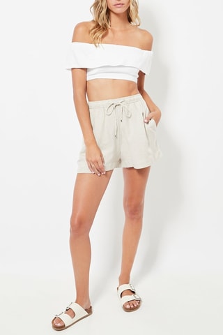 Crop top em linho - Branco