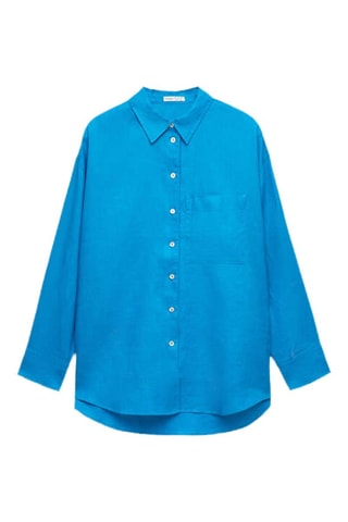 Camisa em linho - Azul