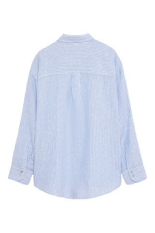 Camisa relaxed em linho - Azul