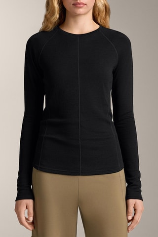 Camisola interior em lã - Preto