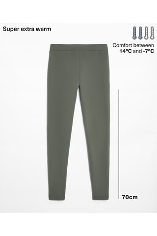 Leggings de cintura subida - Caqui