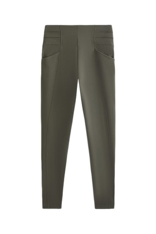 Leggings de cintura subida - Caqui