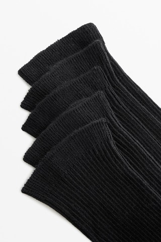 5 pares de meias - Preto