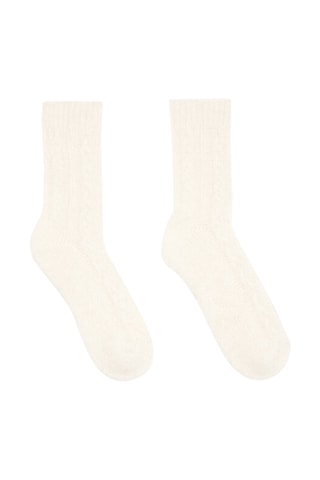 Meias de alpaca e lã - Branco