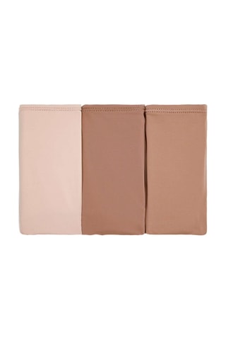 3 cuecas - Nude e castanho