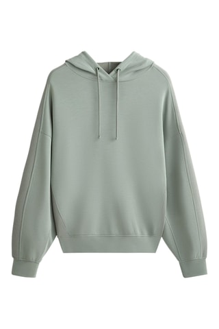 Sweat com capuz - Verde sálvia