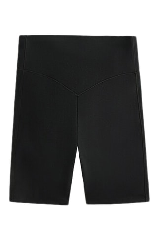 Calções de ciclista cintura subida - Preto