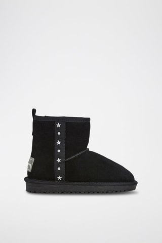 Bottines fourrées en nubuck Diss - Noir
