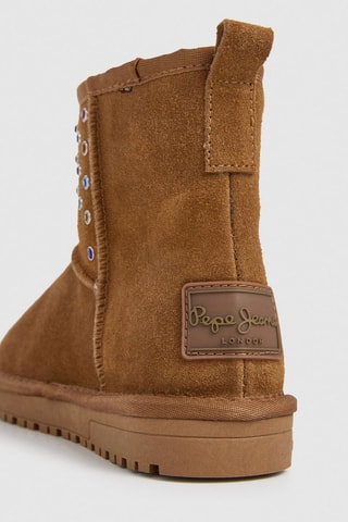 Bottines fourrées en nubuck Diss - Camel