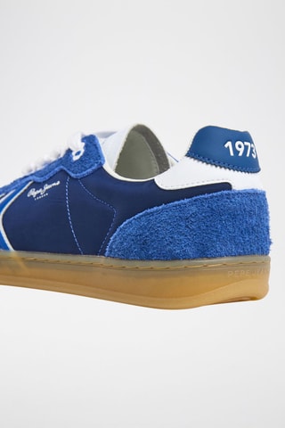 Baskets en cuir Ball - Bleu