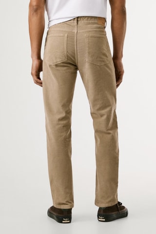 Pantalon slim en velours - Beige