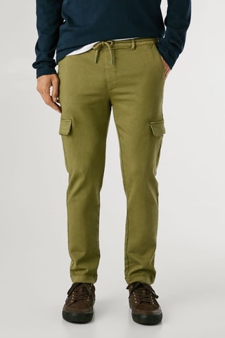 Pantalon cargo Gymdigo - Vert olive
