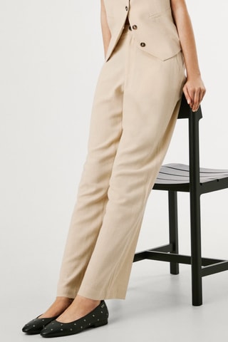 Pantalon taille haute Stella - Beige
