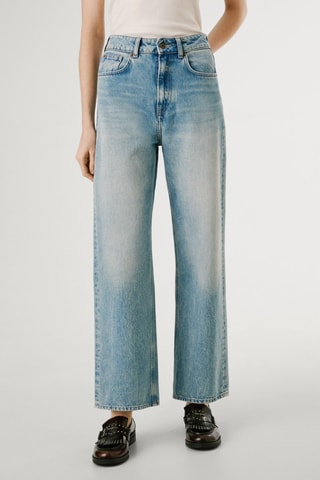 Jean straight taille haute Lexa - Bleu clair