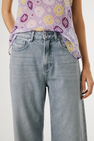 Jean straight taille haute Lexa - Gris