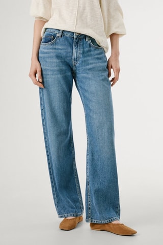 Jean loose taille haute Nicky - Bleu clair