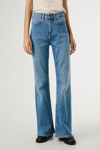 Jean flare taille haute Willa - Bleu clair