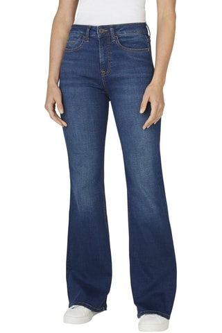 Jean flare taille haute Willa - Bleu marine
