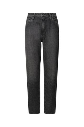 Jean tapered taille haute Violet - Noir